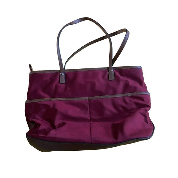 Michael Kors KEMPTON Red Polyester Zippered Tote - Picture 2 of 7